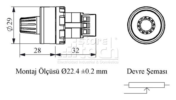 POTENCIOMETRO 05K OHM BPR05K