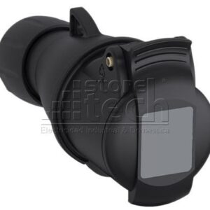 ENCHUFES Y CONECTORES, TOMAS Y ENCHUFES IP44, ABB 216-C6B, 2CMA100561R1000-TOMA AEREA 2P+TIERRA 16A IP44 NEGRO