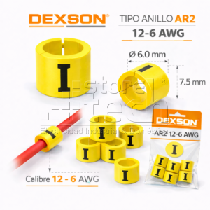 Home 92 MARCADORES P/CABLE TIPO ANILLO AR2 12-6 AWG "I" AMARILLO