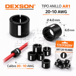 MARCADORES P/CABLE TIPO ANILLO AR1 20-10 AWG "I" A